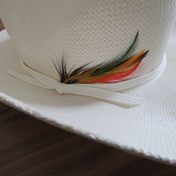 VINTAGE SMITHBILT HATS CALGARY Raffia Cowboy Hat Western Southwestern Rodeo - Picture 3 of 13